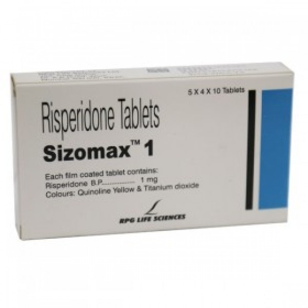 A box of Risperidone 1 mg Tab