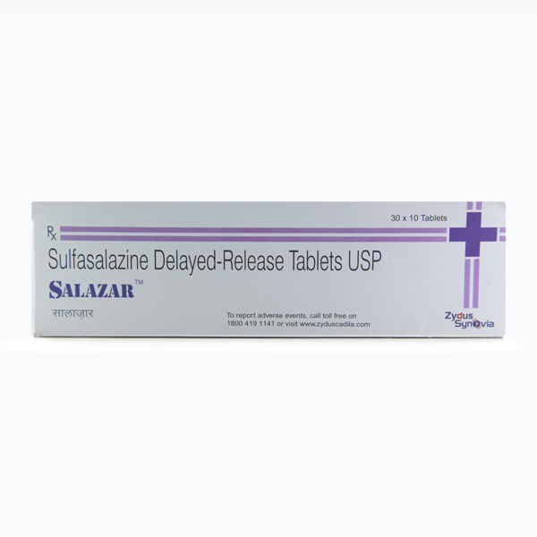 A box of Sulfasalazine 500mg Tab