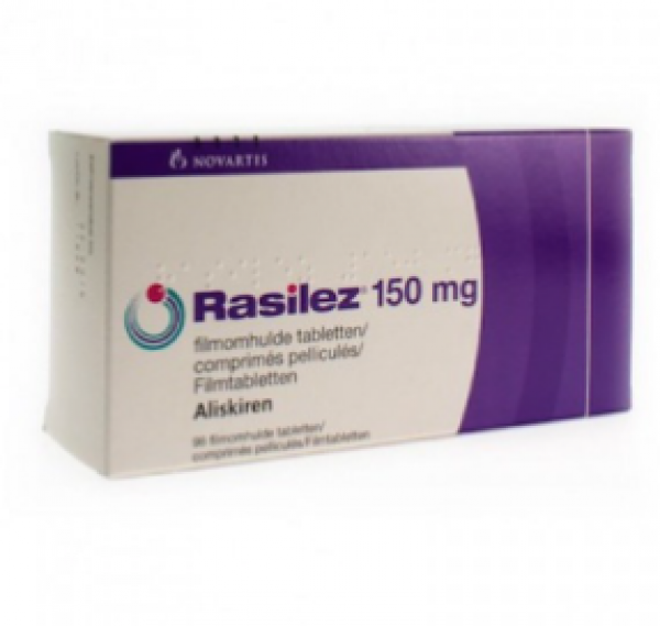 A box of Aliskiren 150mg Tab