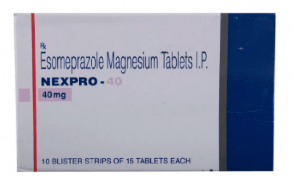 A box of generic Esomeprazole Magnesium 40mg tablets