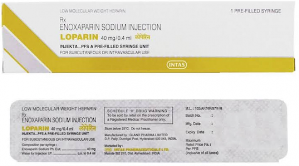 Box and a vial of Generic Clexane 40 mg / 0.4 mL Prefilled Injection - Enoxaparin