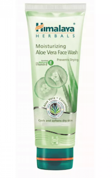 A tube of himalaya's Moisturizing Aloe Vera 50 ml Face Wash