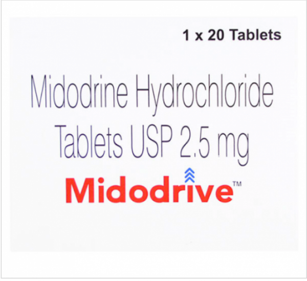 A box of Midodrine 2.5mg Tab