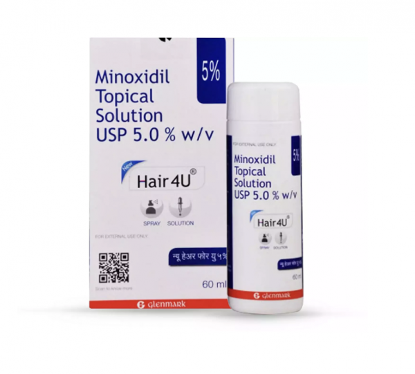 Box and a bottle of generic Minoxidil 5 % Solution