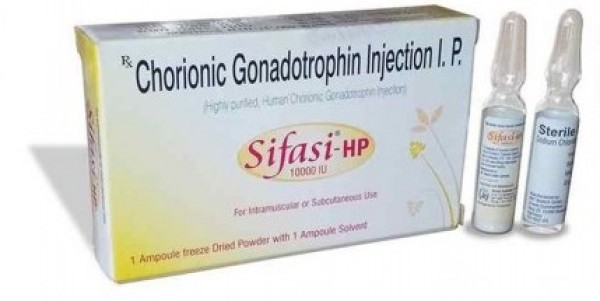 Box along with liquid solution of generic HCG 10000IU (Highly Purified) - Sifasi-HP