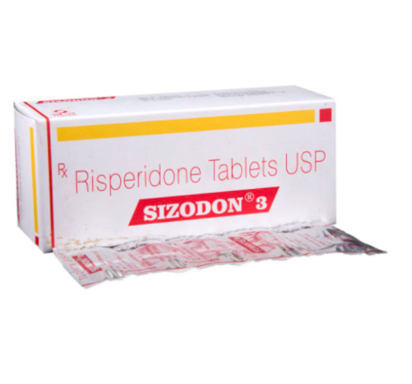A box and a strip of Risperidone 3mg Tab