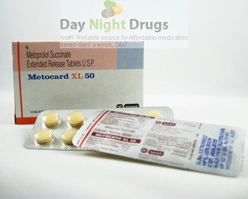 Box and few strips of generic Toprol XL 50mg  Tablets - Metoprolol Succinate