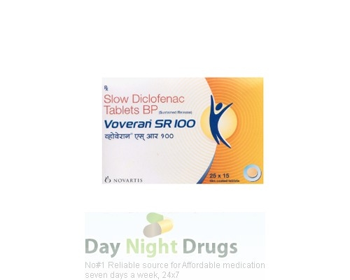 Box pack of Voltaren sr 100mg tablet - diclofenac sodium
