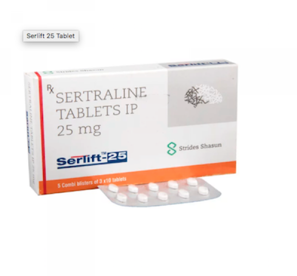 Box of generic Sertraline HCl 25mg tablet